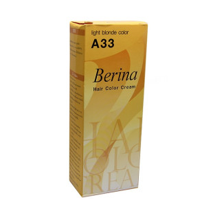 Крем краска светлый блонд для волос - A33 (Berina) - 60гр. 